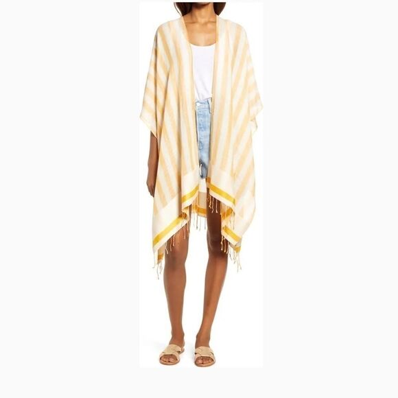 Madewell Striped Beach Cape Scarf - Picture 1 of 4